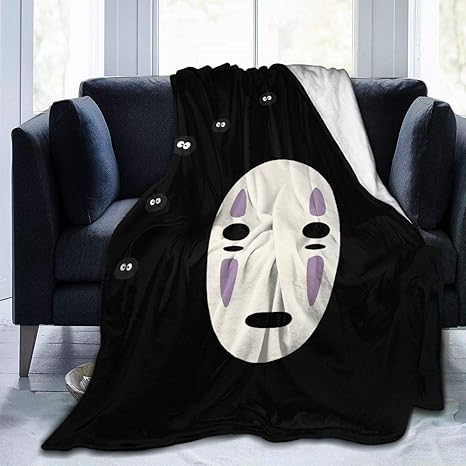 Manta de Lana sin Rostro Kaonashi El Viaje de Chihiro Ropa de Cama