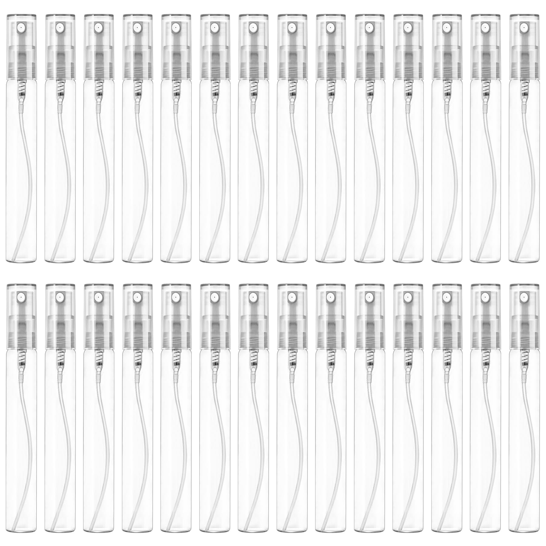 Mini Spray Bottle 10ml, Refillable Glass Spray Bottle, Glass Bottle Atomizer, Perfume Mouthwash Atomizer for Cleaning Refillable Container for Travel, Essential Oils, Perfume 40 Pcs, 10ml