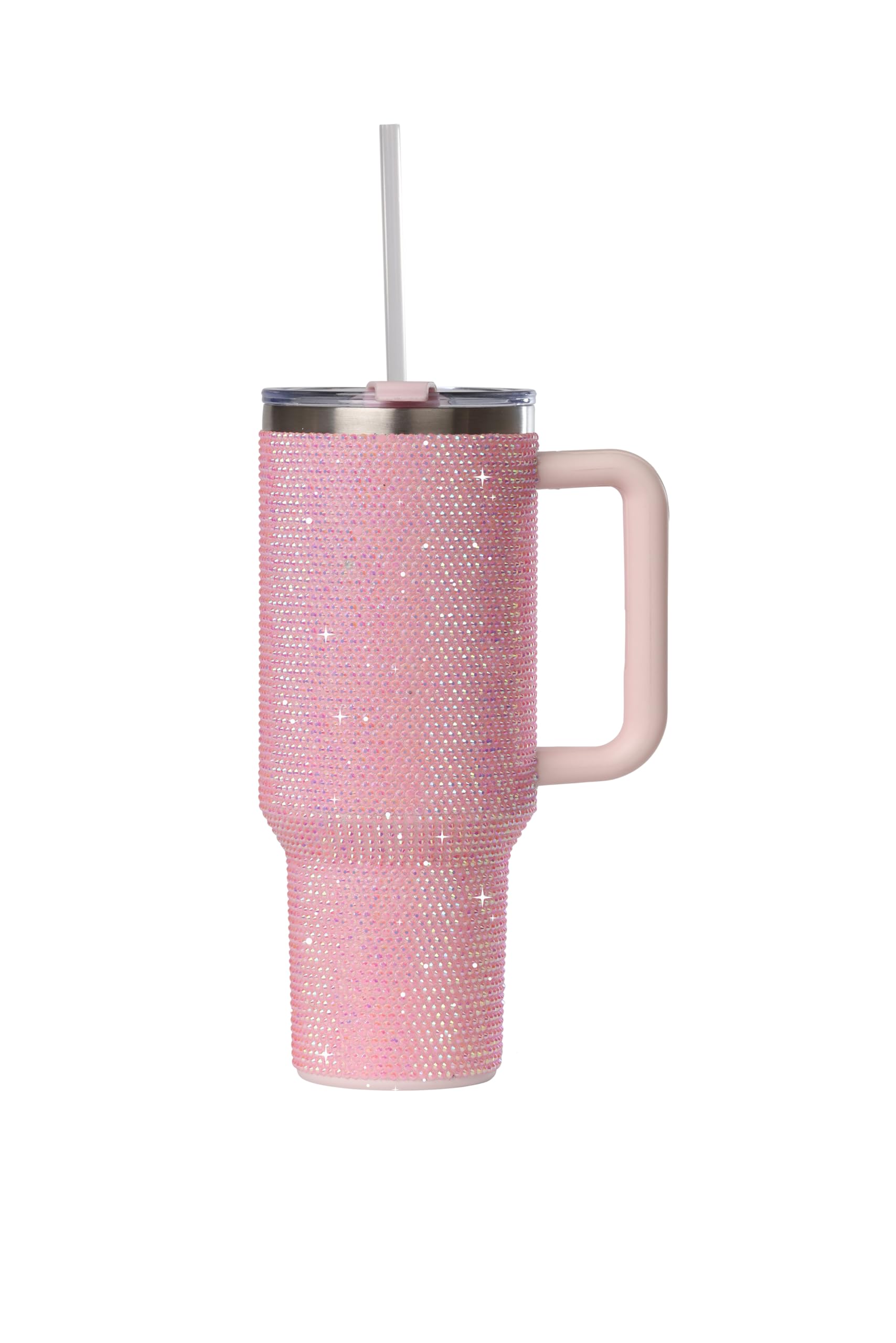 Photo 1 of Sip+Sea Grenada 40oz Rhinestone-Encrusted Insulated Tumbler - Premium Bling Stainless Steel Water Bottle with Handle, Double Wall Vacuum Technology, Includes Leakproof Lid and Straw
