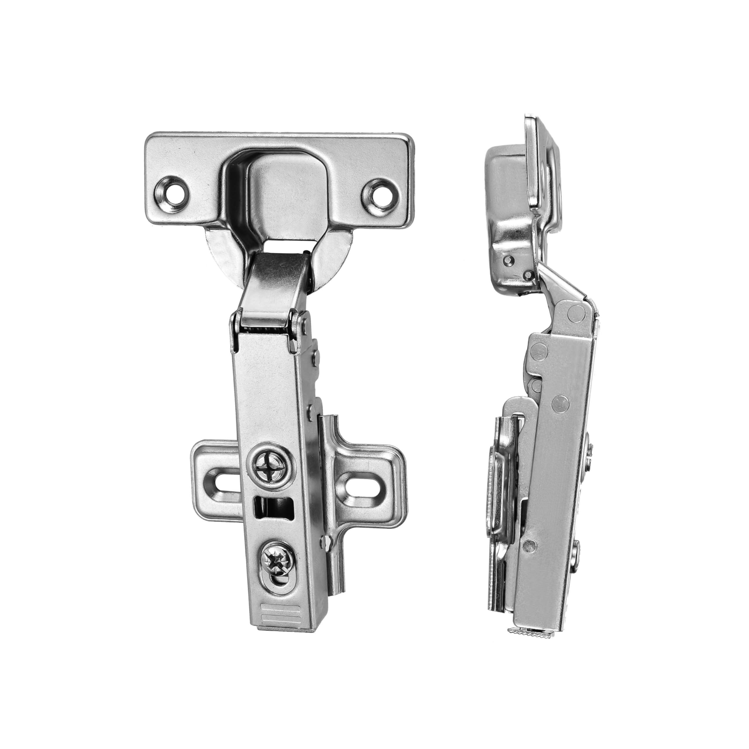 Luokim 110 Degree Soft Close European Full Overlay Concealed Hinge with Two Hole Mounting Plate,Fit for Frameless Cabinet 4PCS
