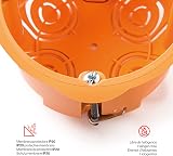 Famatel Flush Box Double Mechanism 67x39mm Orange Electrical Installation view 2