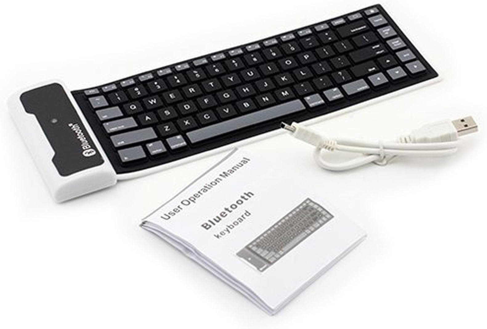 Gomesupply The Mini Flexible Folding Silicone Bluetooth Keyboard for Android Pad Android Smartphone Windowsphone Winphone Apple iOS 6 Apple iOS 7 Apple iOS 8 Apple MacOS X