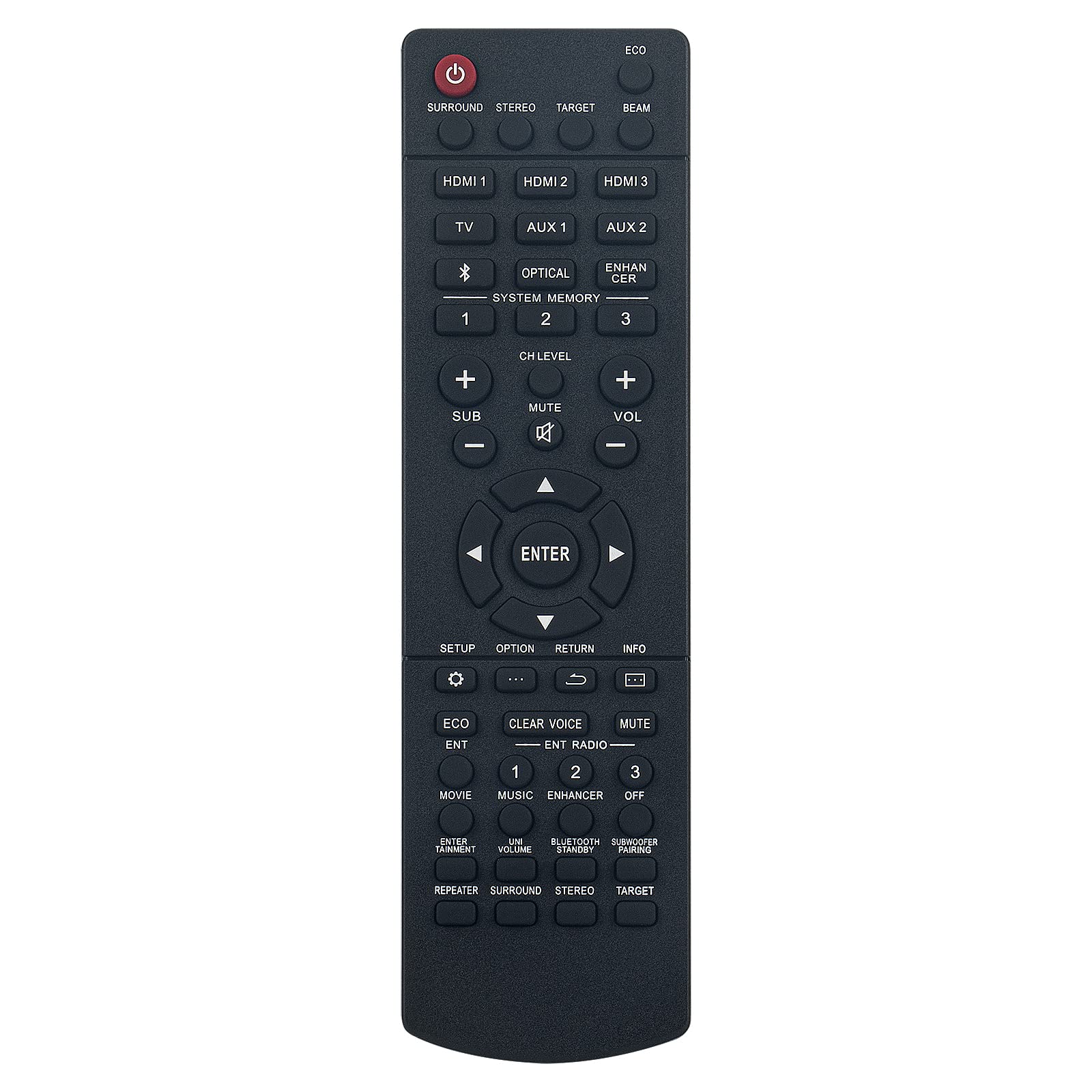 New FSR141 ZK60890 Replace Remote Control - FSR147 ZU80480 Soundbar Remote Control Replacement fit for YAMAHA SOUND BAR YSP-2700 YSP-2500 HTY-250 FSR147-ZU80480 FSR141-ZK60890 Remote Controller