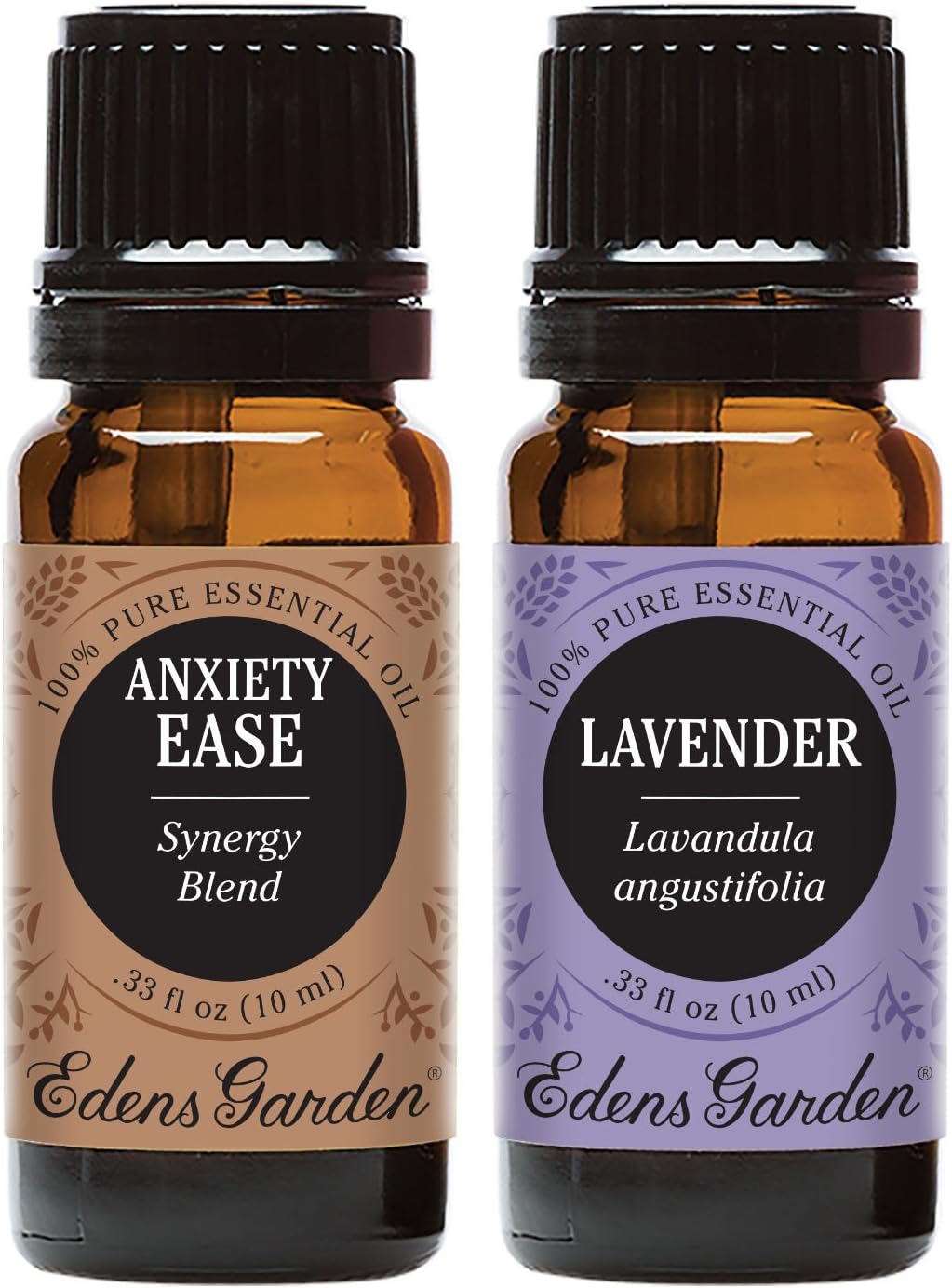 Edens Garden Lavender- Bulgarian Essential Oil & Anxiety Ease Synergy Blend, 100% Pure Therapeutic Grade (Undiluted Natural/Homeopathic Aromatherapy Scented Essential Oil Blends) 10 ml Value Pack