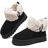 Waluzs Winter Boots for Women Snow Boots Platform Ankle Boot Fuzzy Mini Boot Cute Winter Shoes