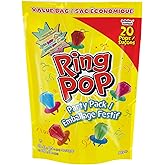 Ring Pop - Assorted Fruit Flavours - Bulk Variety Bag of Individually Wrapped Lollipop Suckers - Fun Candy for Birthdays and 