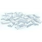 1.5 x 4 Inches Beveled Glass Squares (30 Pieces) for Stained Glass Art &amp; Design (1.5 x 4 Inches)