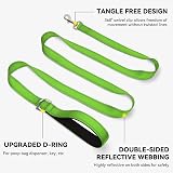 Joytale Padded Handle Dog Lead 1.2m 2.5cm Green Reflective Double-Sided Nylon view 5