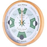 Tabic Planeteco Garden Master - Moon Gardening Clock - Lunar Harmony Guide with Moon Clocks - Essential Gardening Tool for Biodynamic &amp; Organic Gardening - Transform Your Garden - Natural Stain