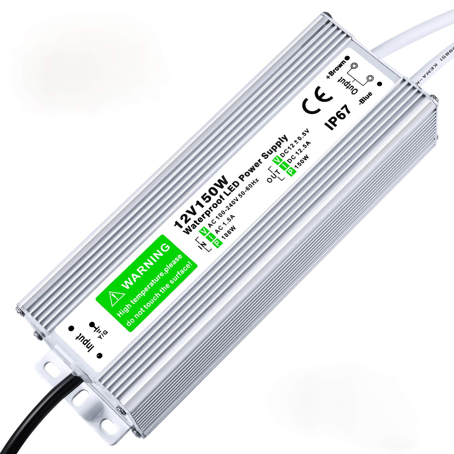 Amazon.com: Ultra Thin 12V 150W Power Supply, 12 Volt 12.5A Switching Power Supply, 110V AC to 12V DC Converter, LED Driver Industrial Transformer for LED Strip Light, Computer Project, AC 100V-250V Universal : 150W 12V 12A Switching Power Supply Driver 220V 230V AC-DC Lightin