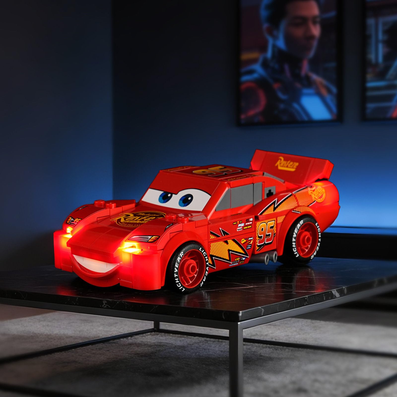 YEABRICKS LED Light for Lego-77255 Disney Lightning McQueen Building Blocks Model (Building Set NOT Included)