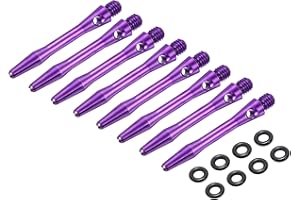 PATIKIL Aluminum Dart Shafts 2BA Thread Dart Stems Replacement Accessories with Rubber Rings for Steel Tip
