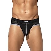 Arjen Kroos Mens Sexy Mesh Underwear Briefs Breathable Silk Low Rise Athletic Underwear