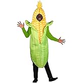 Quirky Corn on the Cob Adult Costume | Funny Food Tunic Outfit | One Piece Halloween Party Wear