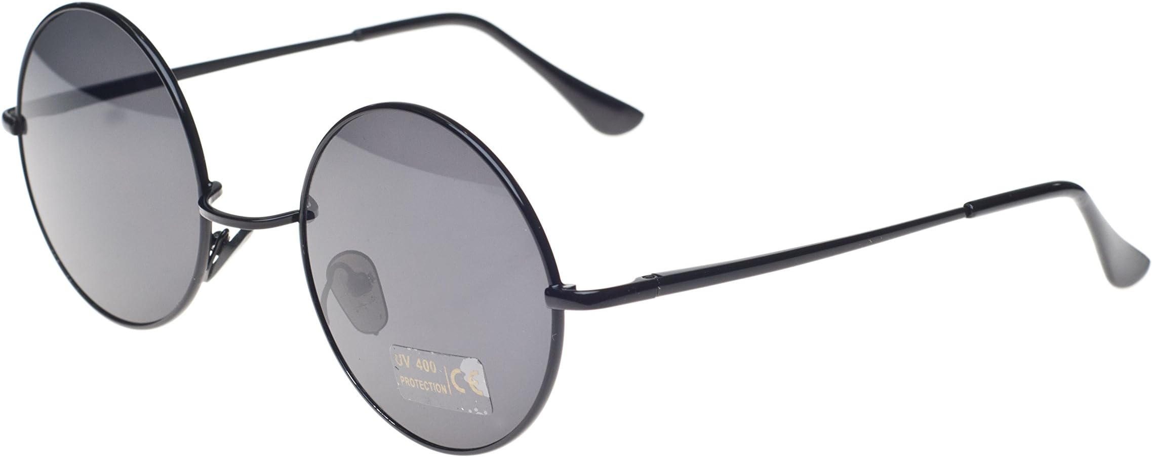 Morefaz Round Lennon Glasses Steampunk Sunglasses 50s Cyber Goggles Vintage Retro Style Hippy Ganja Weed Leaf Mfaz Ltd