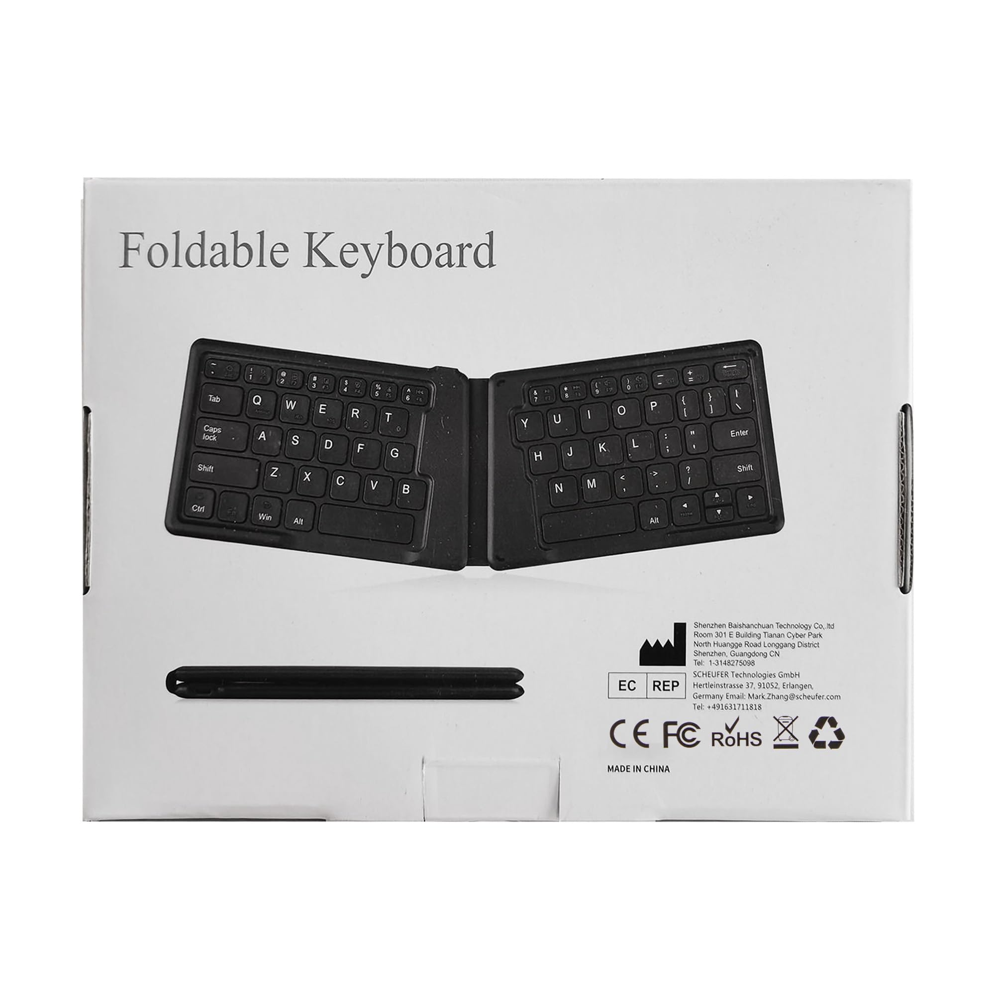 MoKo Foldable Bluetooth Keyboard, Ultra-Thin Folding Rechargeable, Portable Wireless for Laptop iPhone iPad, Compatible with All iOS Android Windows Tablet Smartphone Devices, Gray