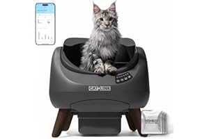 CATLINK Self Cleaning Cat Litter Box, Open Top Automatic Litter Box, Safe Anti-Pinch, AI Waste Analysis Health Monitor for Multi-Cat Recognition, 5G WiFi App Control, Odor Free, Open-X