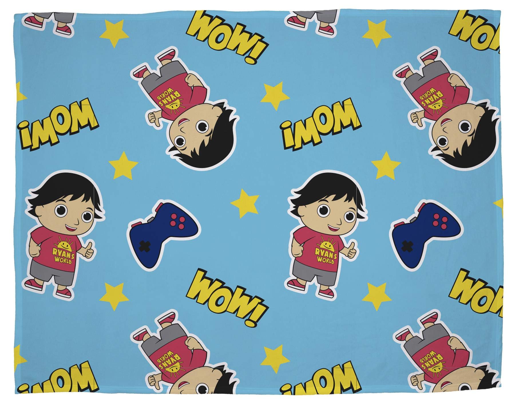 Ryans World Fleece Throw | Ryan Gamer Design Super Soft Blanket | Perfect for Any Bedroom, Blue, 100 x 150cm