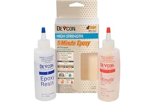 EUROTOOL Devcon Epoxy, 5 Minute Epoxy, 4-1/2 Ounce Bottles, 2 Bottles | GLU-720.90