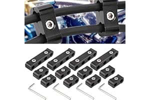 UGSHY 12 PCS Car Engine Spark Plug Wire Separator, Alloy Lightweight Ignition Wire Bracket Fixed Four-hole Wire Clip, Multi-f