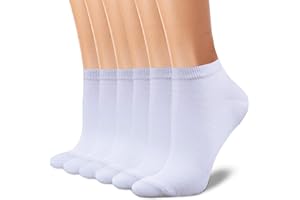 Dlunsy Women's Cotton Ankle Socks Anti-slid Athletic Running Socks Casual Low Cut Socks 6 Pairs