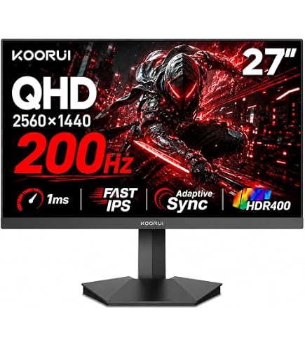 Amazon.com: KOORUI 27 Inch Gaming Monitor 240hz, 1ms, FHD