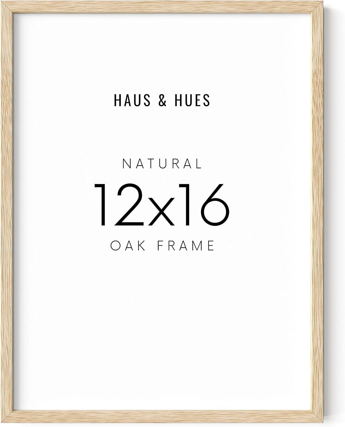 Photo Albums, Frames & Accessories - Haus and Hues Beige Oak Wood Frames Set of 1 - Poster for Wall Art , Matted Frame, Sized to Fit Picture, 12