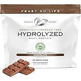 Muscle Feast Hydrolyzed Whey Protein Powder, Grass Fed and All Natural Hormone-Free, Hydro Whey Powder for Men and Women, Gluten Free, Non-GMO, Delicious Hydrolyzed Protein Powder, Chocolate, 2lb