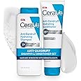 CeraVe Hydrating Anti Dandruff Shampoo and Conditioner Set, Pyrithione Zinc Dandruff Treatment With Ceramides, Hyaluronic Acid & Niacinamide, Helps Elimanate Flakes & Reduce Itchy Scalp