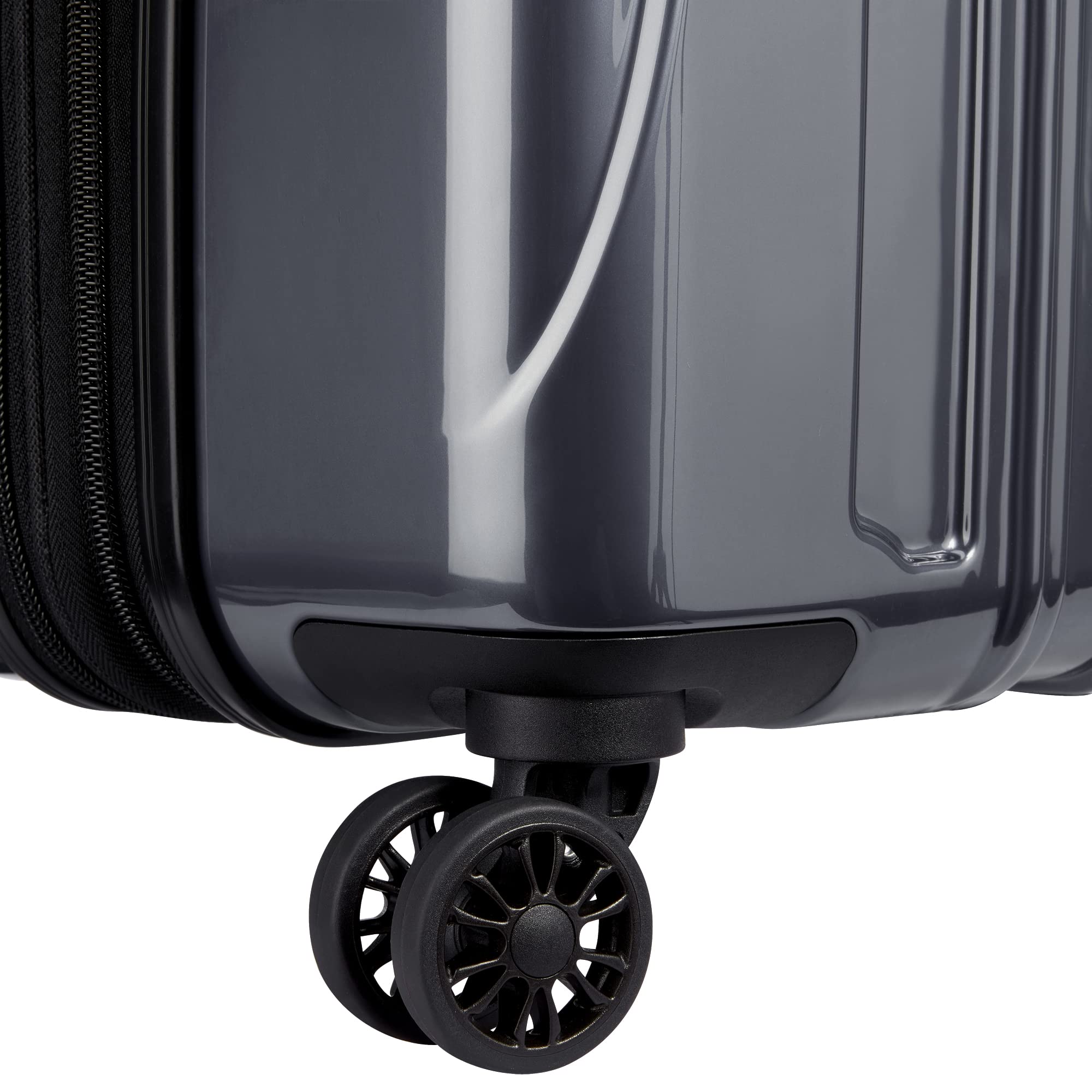 DELSEY PARIS Helium Aero Hardside Expandable Luggage with Spinner Wheels, Titanium, Checked-Medium 24 Inch