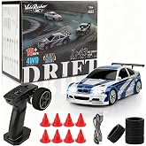 VoleRusher RC [4WD Edition 1/43 Scale Mini RC Drift Car, High Speed | Racing Mini Drift RC Car, 1/43 RC Drift Car Toys for Kids Ages 8-14, Birthday Gifts for Boys Girls, 2 Tire Sets, 8 Cones