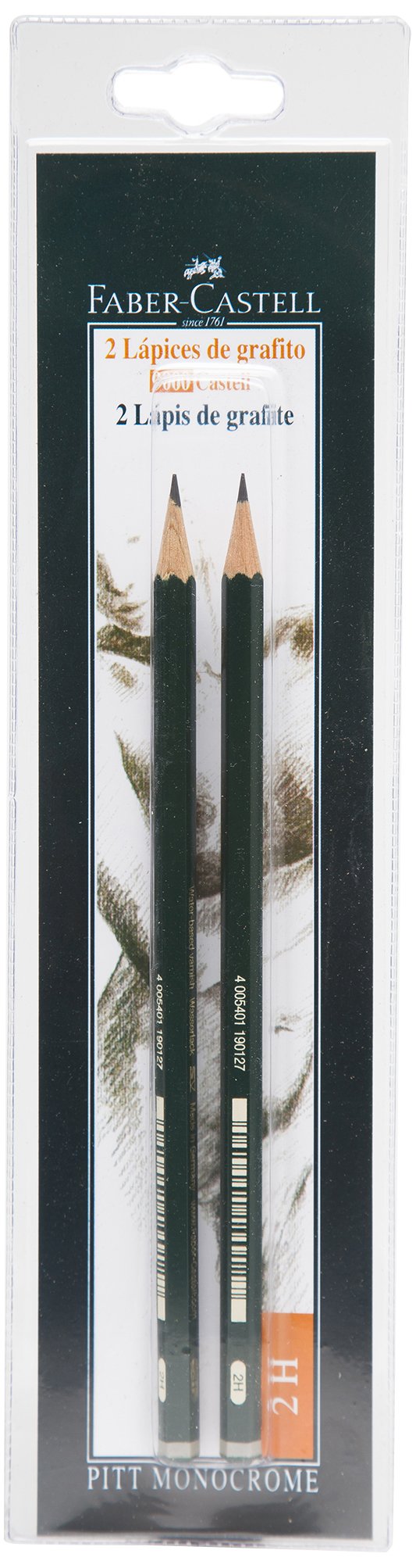 Faber-Castell B-9000-2H-2 Blister Pack of 2 Castell 9000 Graphite Pencils, 2H Graduation