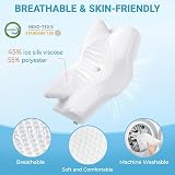 Elviros Cervical Memory Foam Pillow Ergonomic Neck Support White view 5