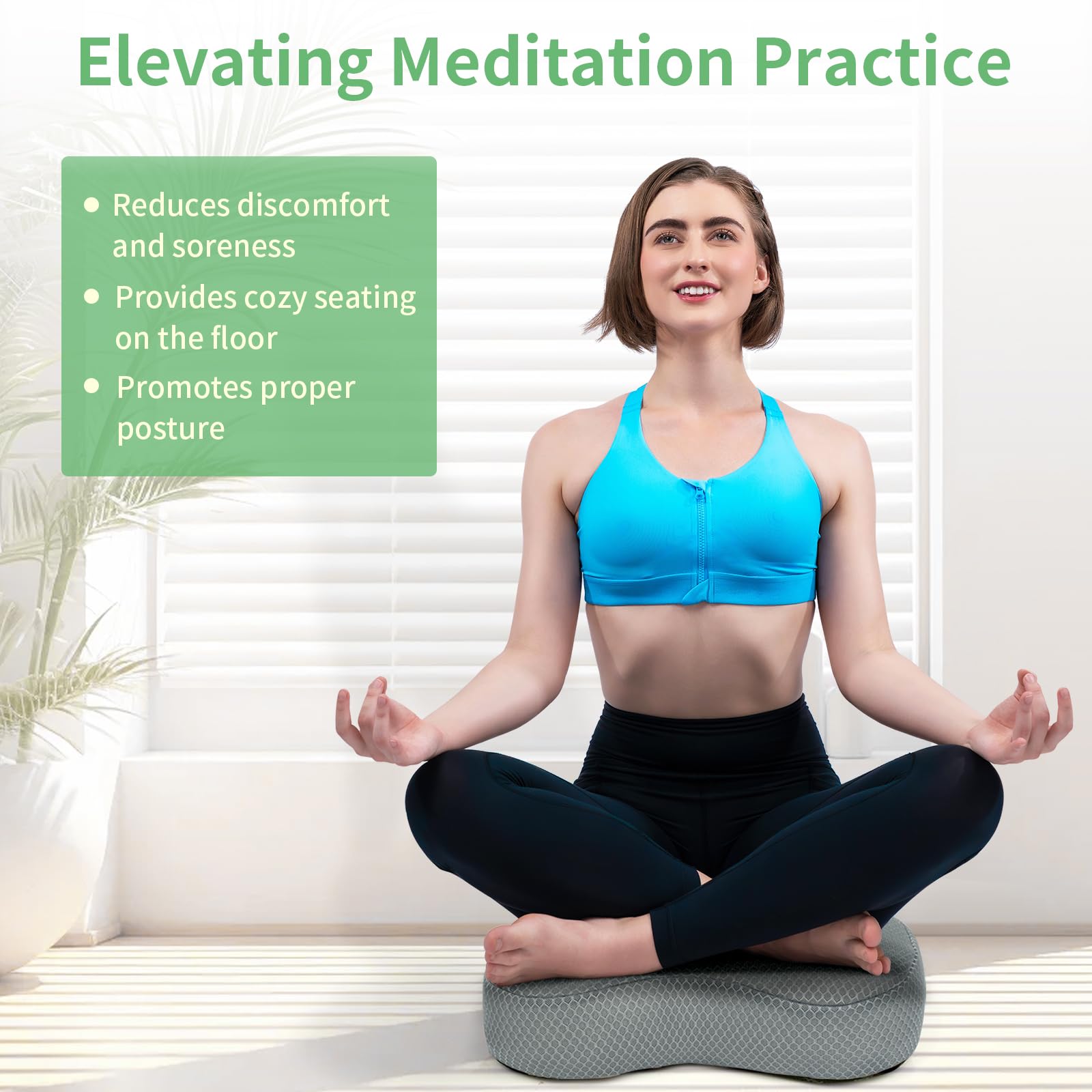 Anycosy Meditation Cushion,Soft Floor Seat Pillow for Outdoor Yoga Tatami Fireplace Living Room - Image 2