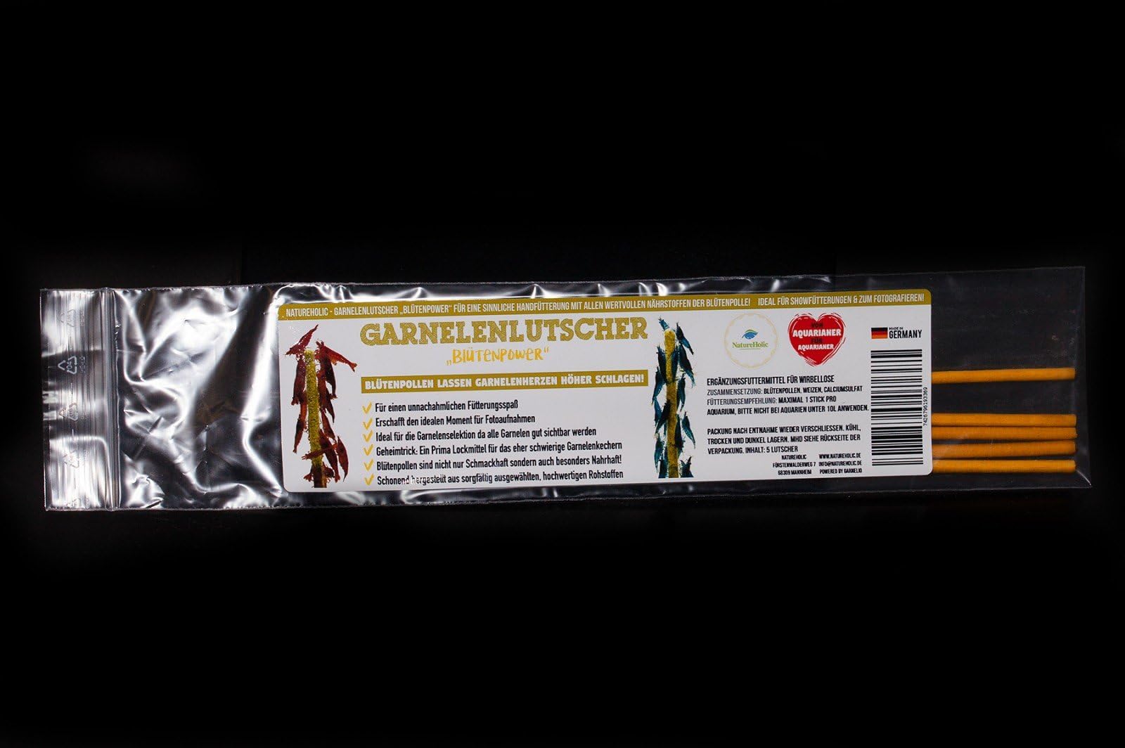 ‘’NatureHolic’’ shrimp lollipops, '’BlütenPower’' - 5 lollipops