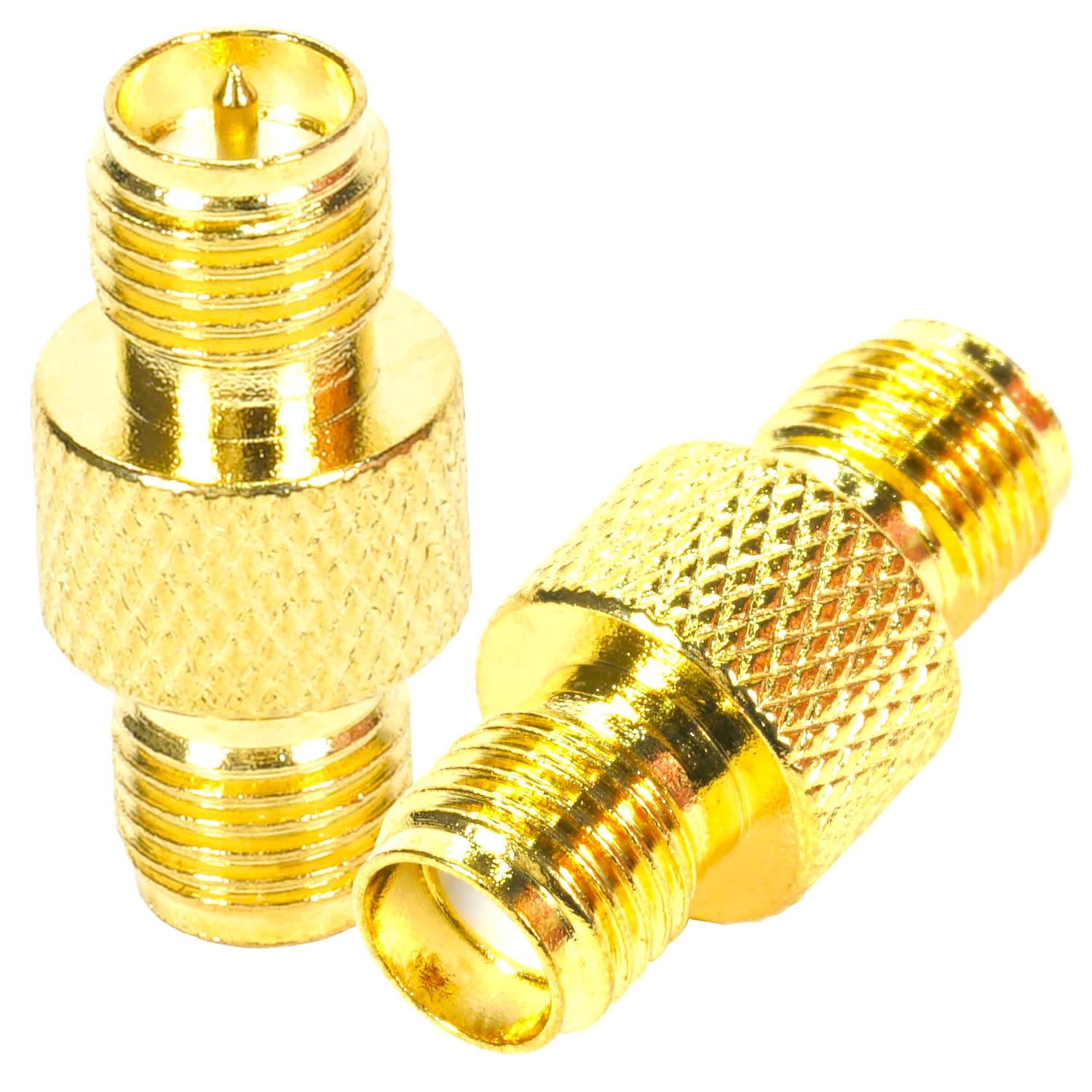 Fohevers 2 Pcs RP-SMA Female Jack to SMA Female Connector RF Coaxial Coax Antenna Adapter for Radio WiFi Router FPV Dron Mobile