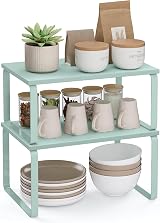 SONGMICS Spice Rack Set 2 Cupboard Shelf Organisers Expandable Kitchen