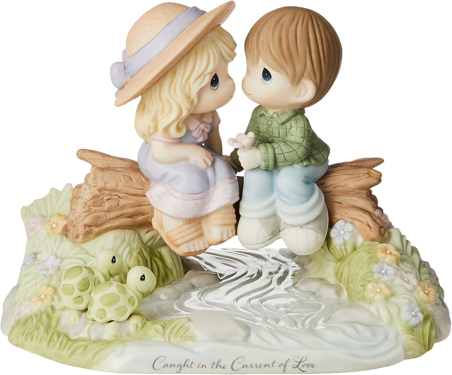 Precious Moments Limited Edition Caught in The Current of Love Bisque Porcelain 183003 Figurine, One Size, Multi