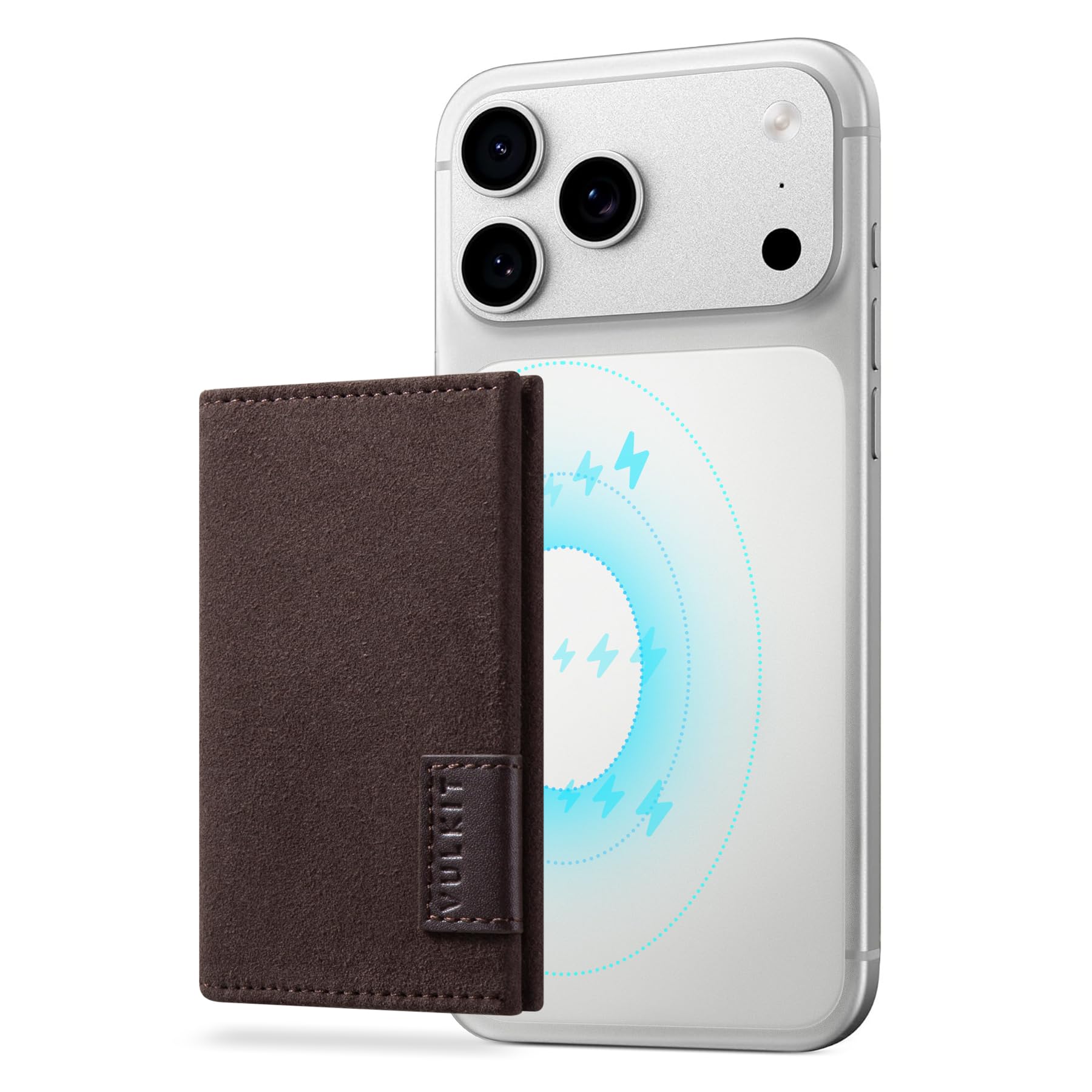 VULKIT Magsafe Wallet Compatible with iPhone 17/16/15/14/13/12 Series, Leather 4 Card Wallet RFID Blocking Phone Wallet with Magnetic Closure
