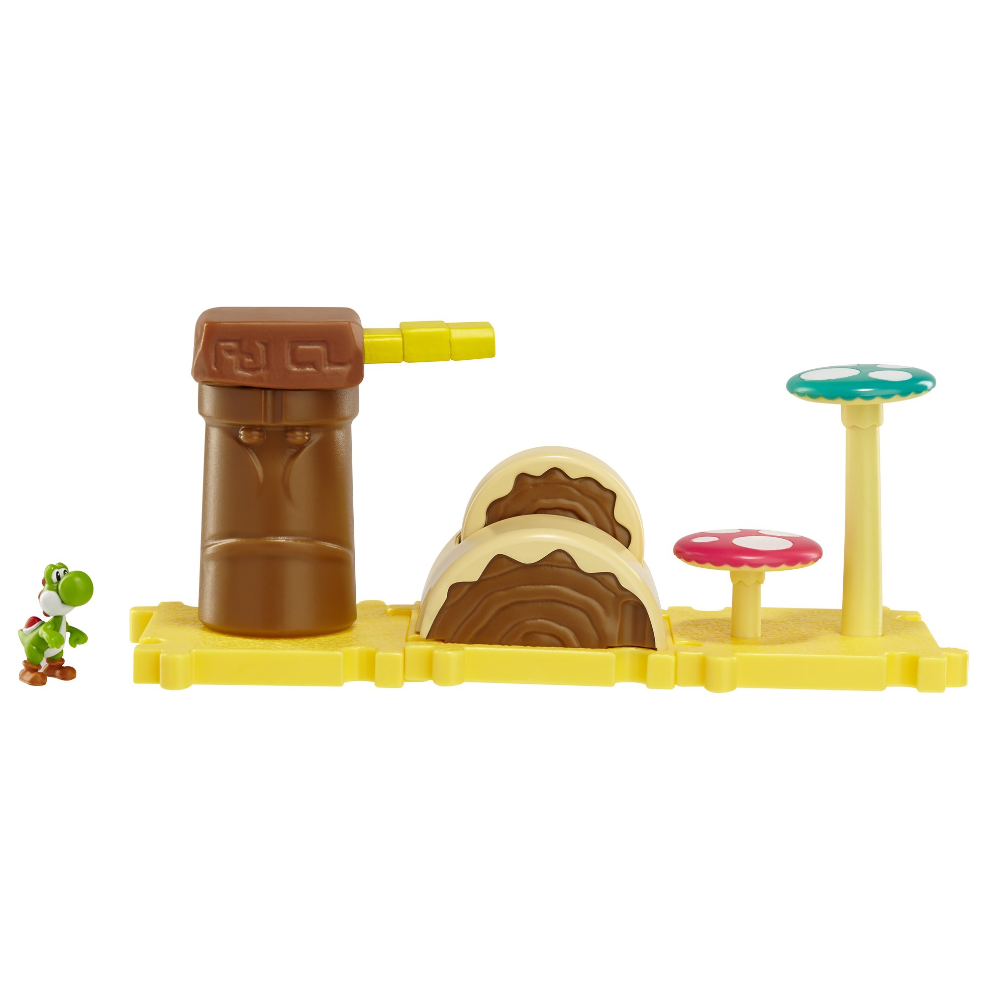 NINTENDO Mario Bros Universe Micro Land Wave 1: Layer Cake Desert with Yoshi Playset, 3-Pack