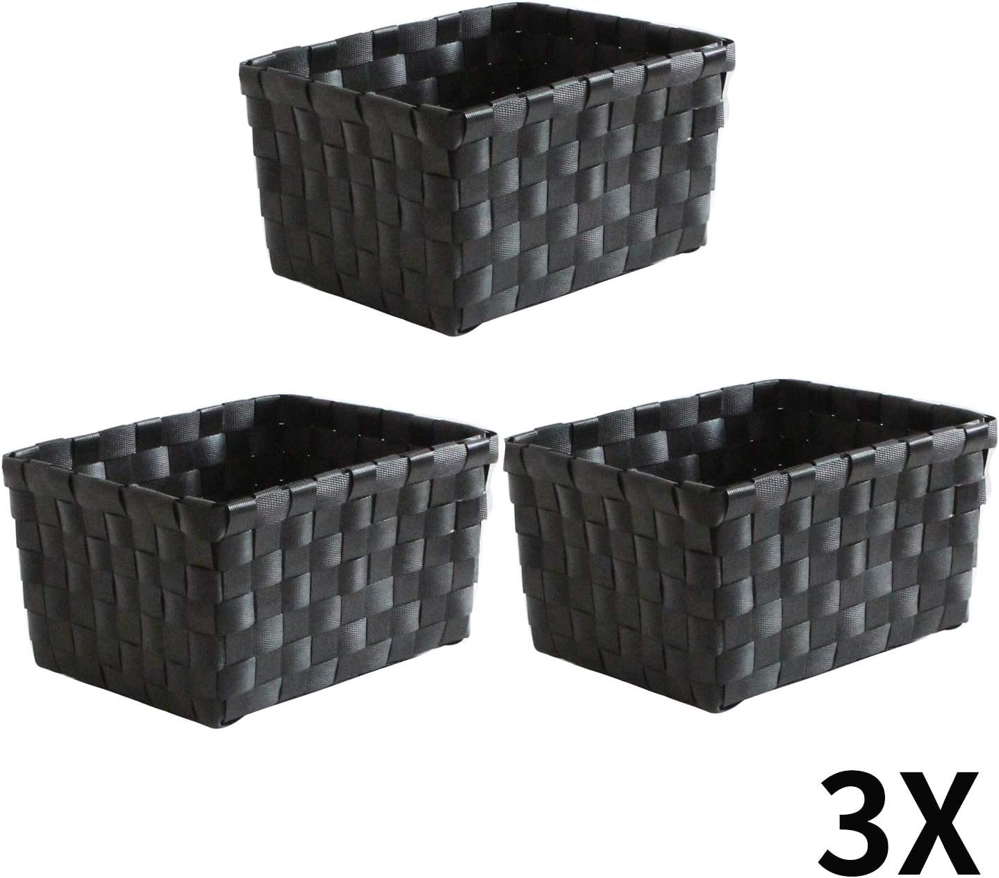 WM Homebase 3er Set Aufbewahrungskörbe geflochten Aufbewahrungskorb