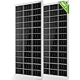 ECO-WORTHY Solar Panels 2pcs 195 Watt 18 Volt Monocrystalline Solar Panel Module Off Grid PV Power for 12V/24V Battery,Home, Camping, Boat, Shed Farm, RV