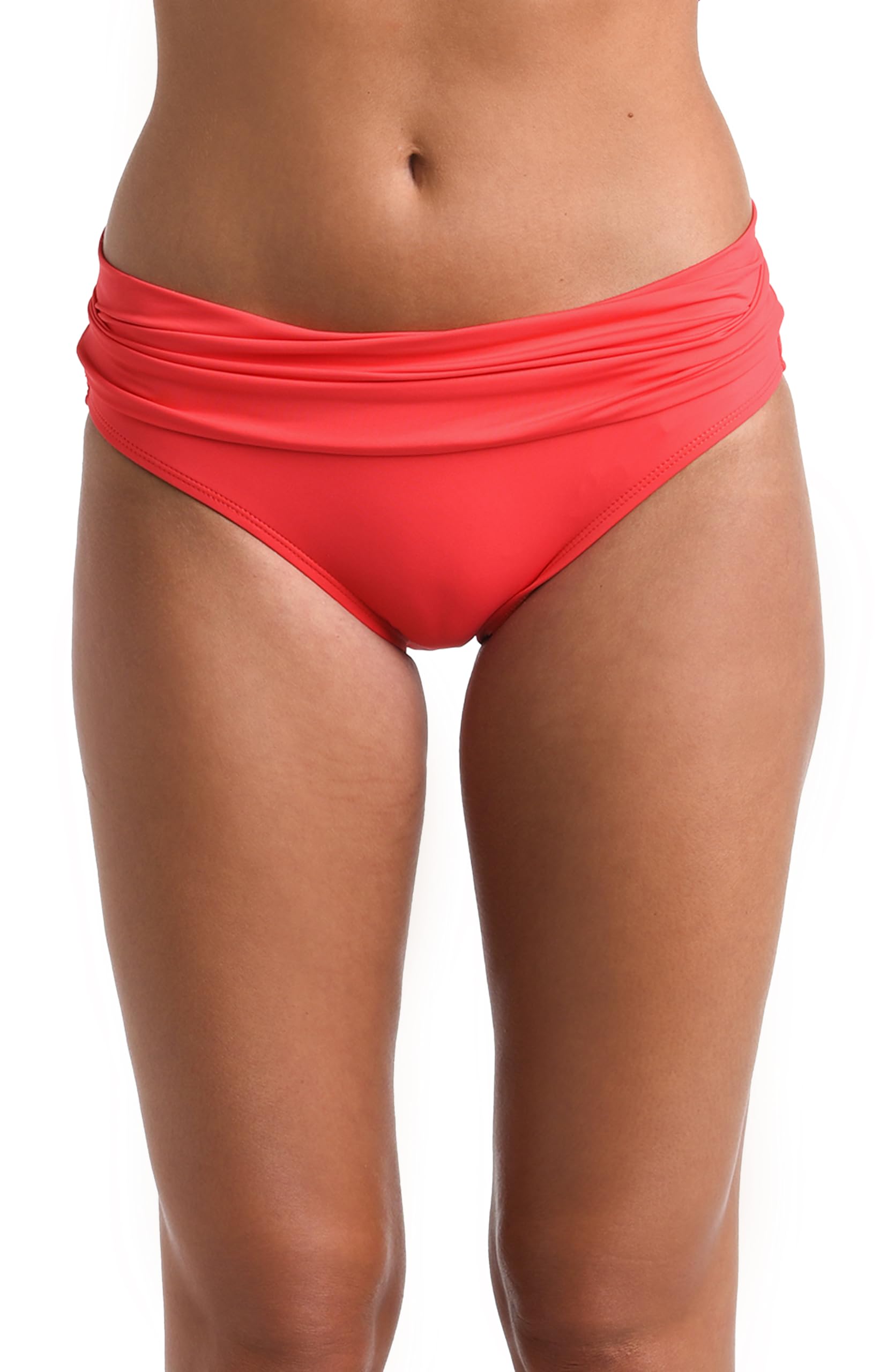 La Blanca Women’s Island Goddess Banded Hipster Swimsuit Bottom, Guava, 6