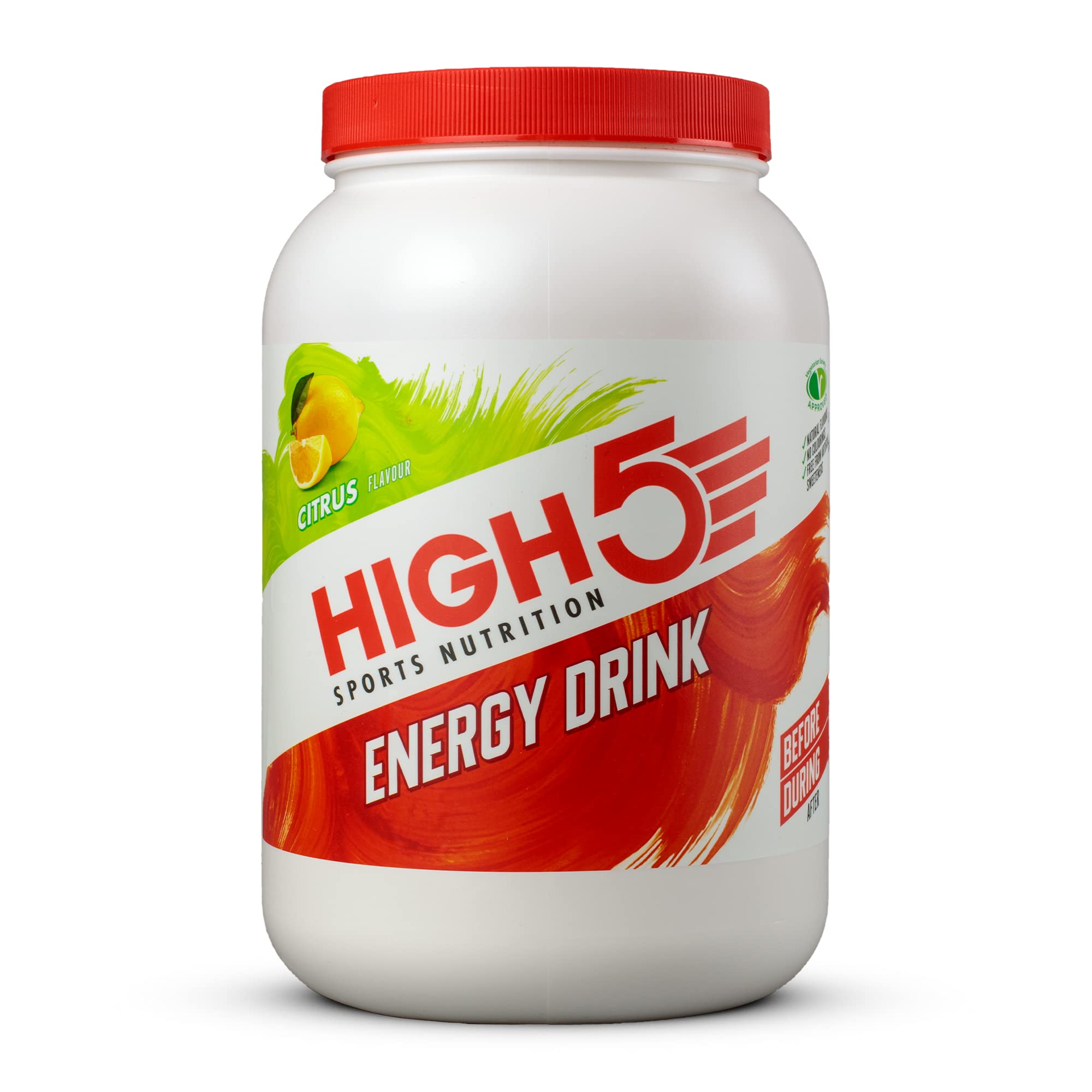 HIGH5 Energy Drink - Electrolytes Sport Energy Drink Powder - Isotonic Drink with 2:1 Fructose - Hydration for Running, Cycling, Endurance Fuel - Natural Flavours, Vegan (Citrus, 2.2kg - 46 Servings)