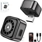 Wireless Carplay Adapter, Bluetooth Carplay Wireless Adapter Car Play | Wired to Wireless Car Play Dongle, Built-in Cooling Fan, Bluetooth 5.4, Compatible with iPhone iOS 10+, Black