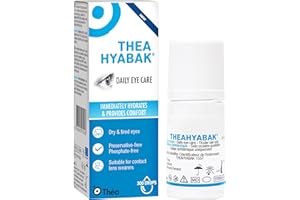 Thea Hyabak Eye Drops - Hyaluronic Acid for Dry Eyes, Contact Lens Moisturizing Lubricant, Occasional Dry Eye, Digital Device