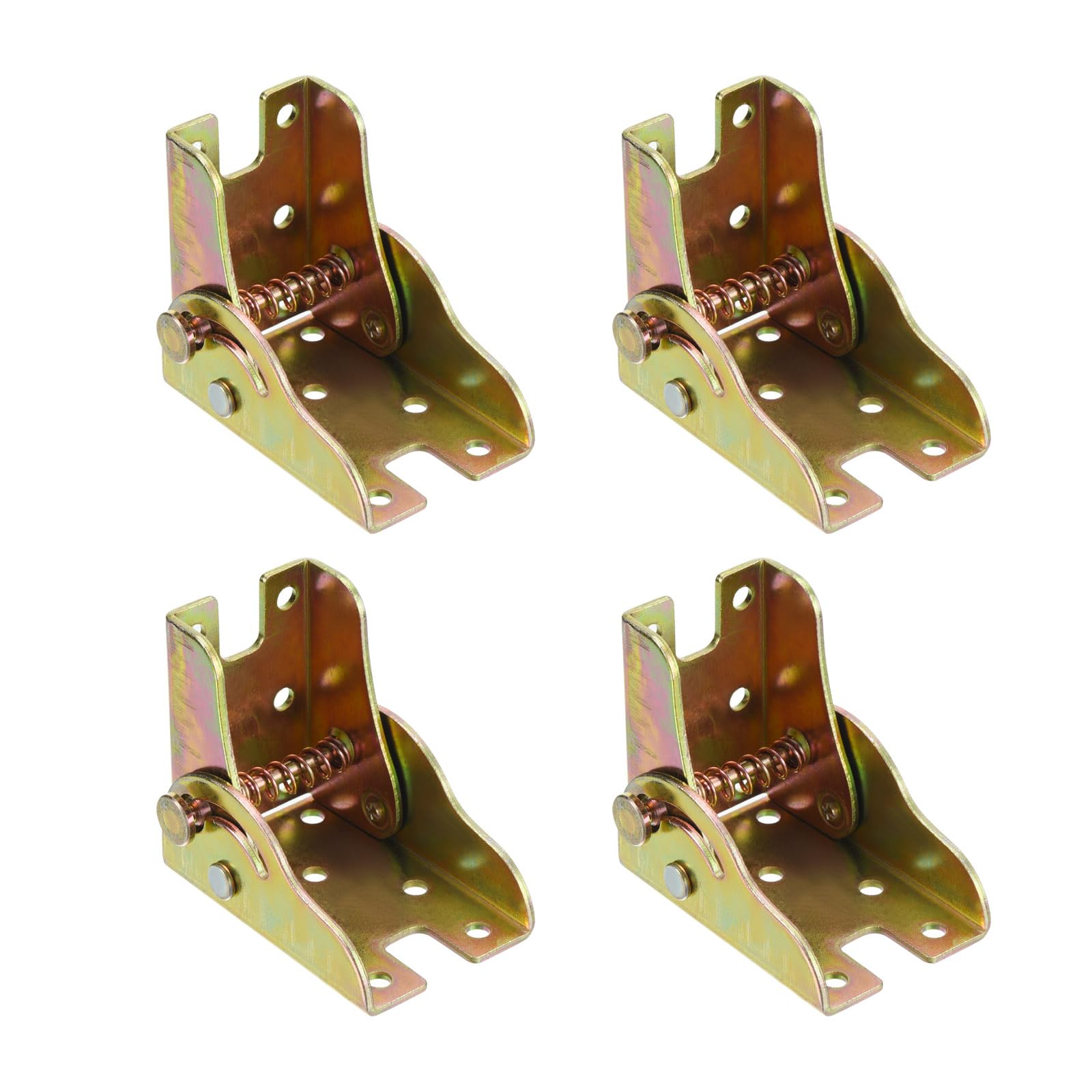 M METERXITY 4 Pack Folding Hinge - Metal Self-Locking Frame for DIY Folding Table Legs, Apply to Shop/Garden/Home Use (Multicolor)