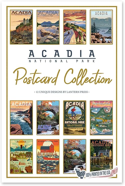 Lantern Press Acadia National Park Postcard Set of 12