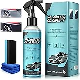 Car Plastic & Trim Restorer, Car Deatailing Kits for Refreshing Faded Plastic, Leather, Vinyl & Rubber Trim with Polish, Automotive Shiny Stuff, Black Exterior & Interior Care-200ml