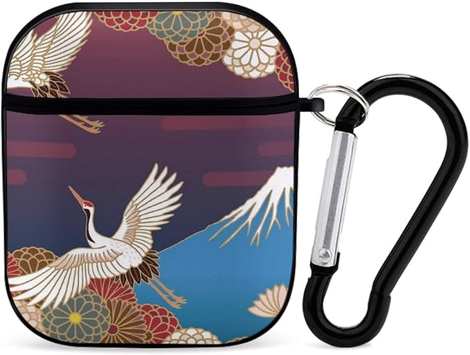 Amazon 富士山ツルと菊の花airpods対応 ケース 耐衝撃 全面保護 ワイヤレスヘッドホンカバー カラビナストラップ 付き持ち運びが容易 充電便利 シリコン製カバー イヤホン ヘッドホンケース オンライン通販 Amazon 富士山ツルと菊の花airpods対応 ケース 耐衝撃 全面保護 ワイヤレスヘッドホンカバー カラビナストラップ 付き持ち運びが容易 充電便利 シリコン製カバー イヤホン ヘッドホンケース オンライン通販